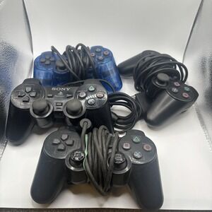 Sony PlayStation 2 PS2 Dual Shock Lot Of 4 Controllers Parts / Repair